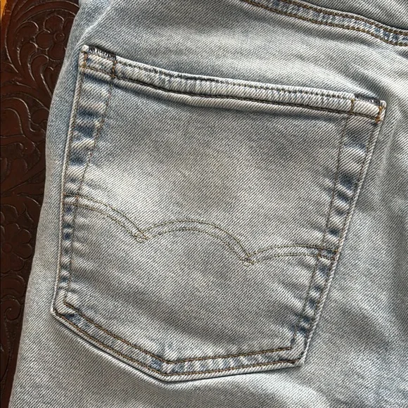 Distressed Light Blue Denim Shorts - Picture 5 of 8